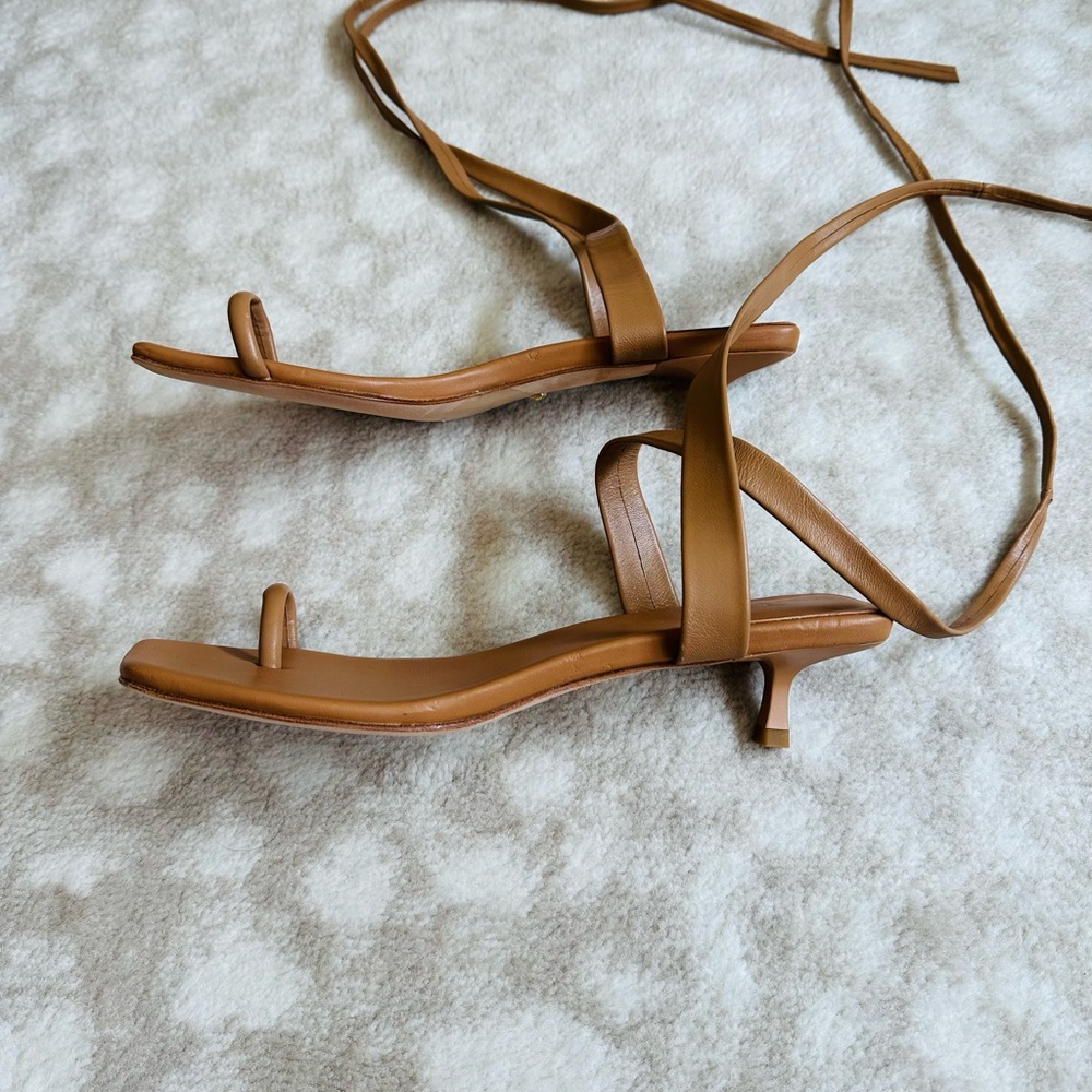 RAYE Beige Strappy Heels